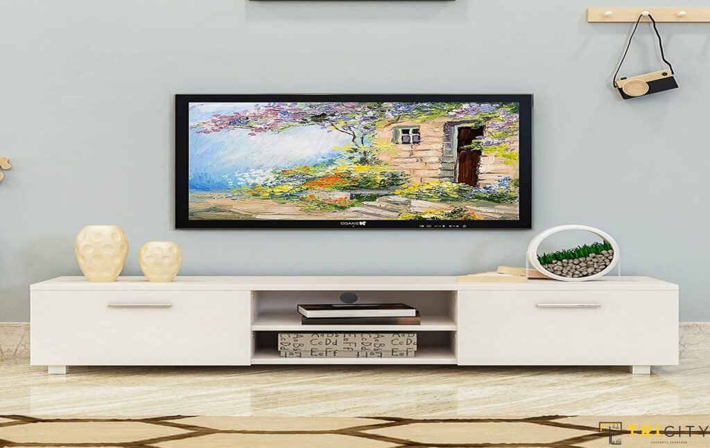 Contemporary wood TV showcase design