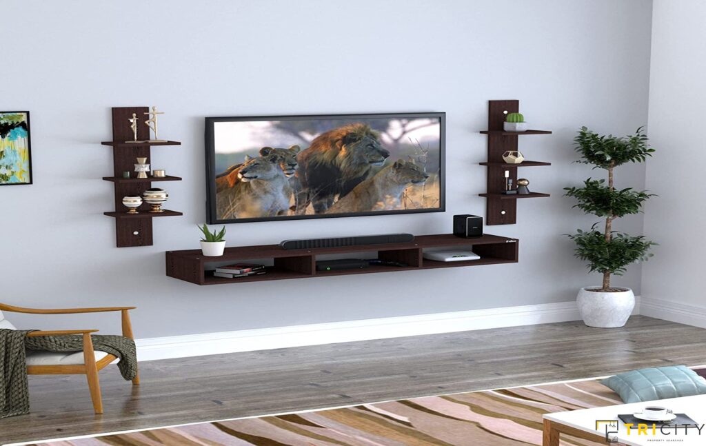 Elegant wood TV showcase design