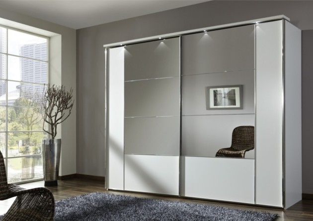 wardrobe design bedroom with mirror