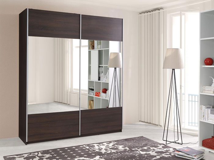 wardrobe design bedroom with mirror