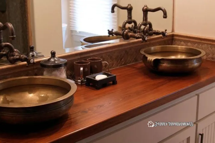 Beautiful Wood Bathroom Countertops in the Farmhouse