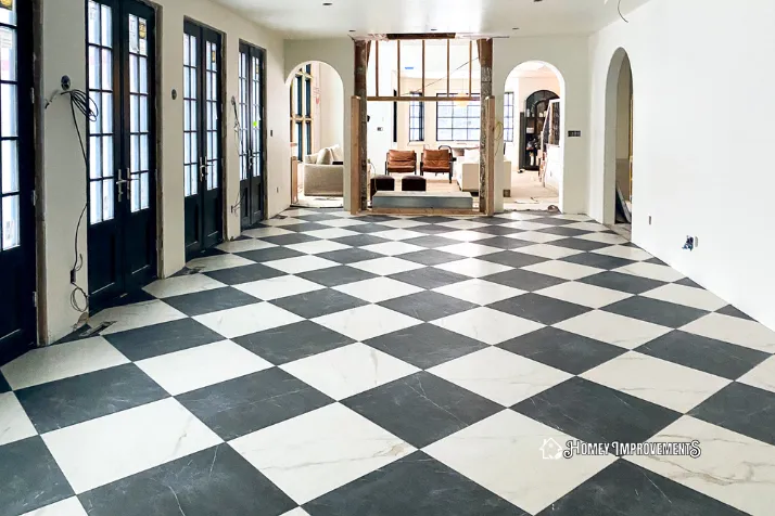 Black and White Checkered Tiles