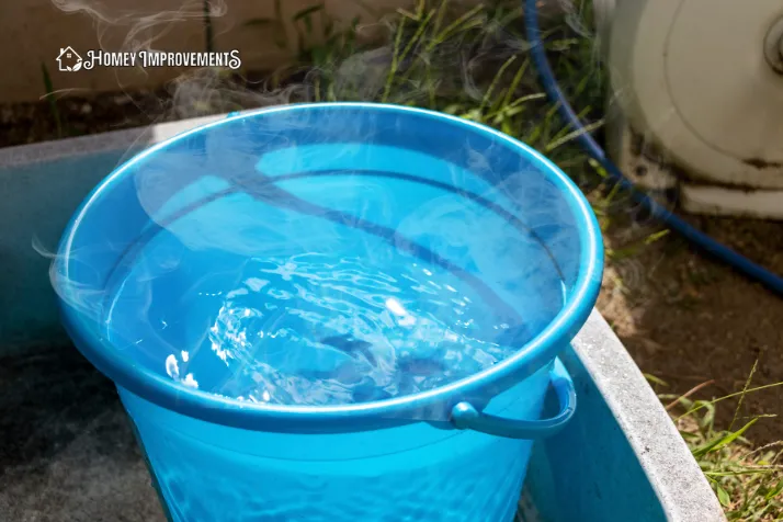 bucket of warm water