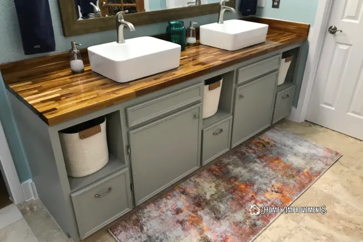 Building a Wooden Bathroom Countertop