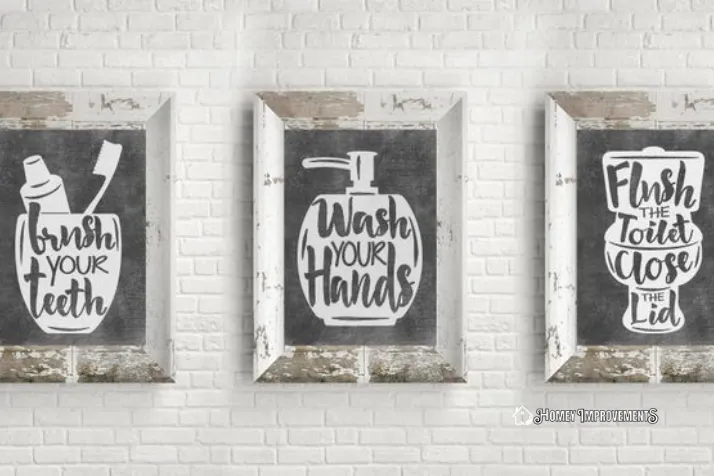 Chalkboard Washroom Decor Sign