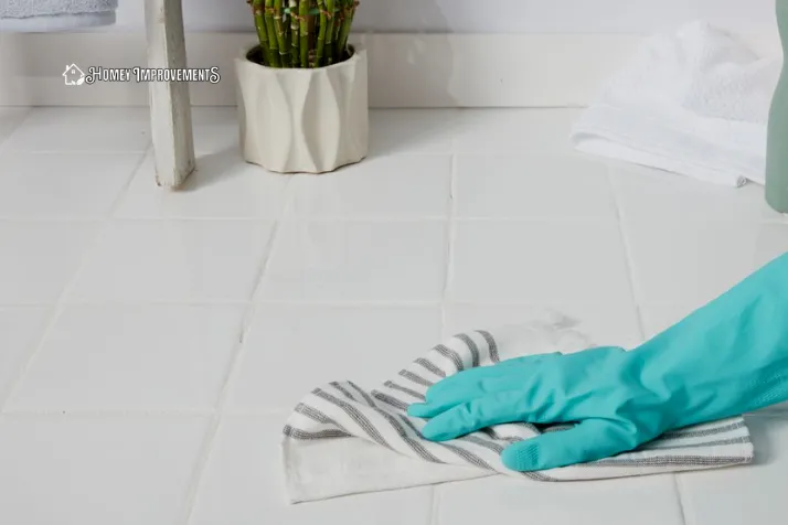 Clean the Tiles with Soapy Water