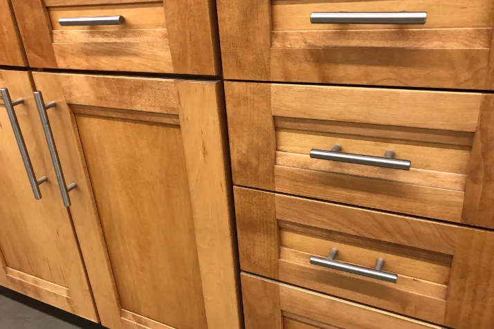 Clean Wood Kitchen Cabinets