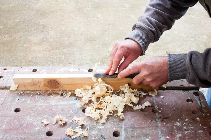 Cutting Wood Using a Chisel