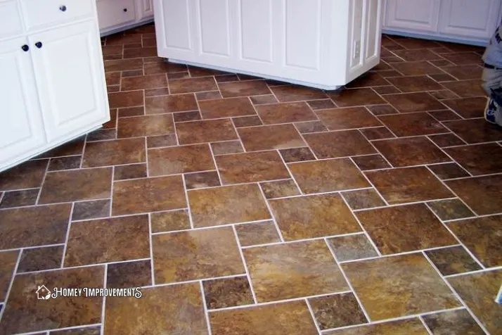 Diagonal Tiles Are Another Option of Kitchen Floor