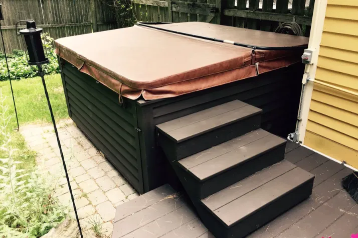 DIY Hot Tub Steps