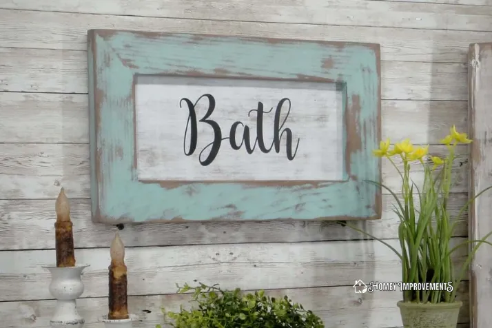 Farmhouse Bathroom Wood Sign