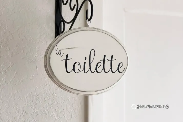 French Country Bathroom Sign Ideas