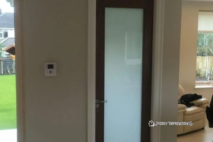 Frosted Glass Bathroom Door