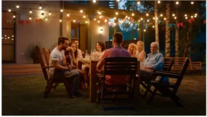 Fun Lights for Dinner Time at backyard