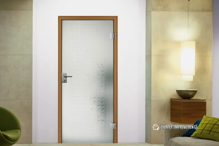 Glass Panel Bathroom Door