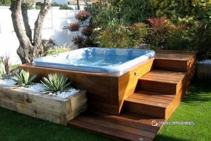 Hot Tub in Home’s Backyard