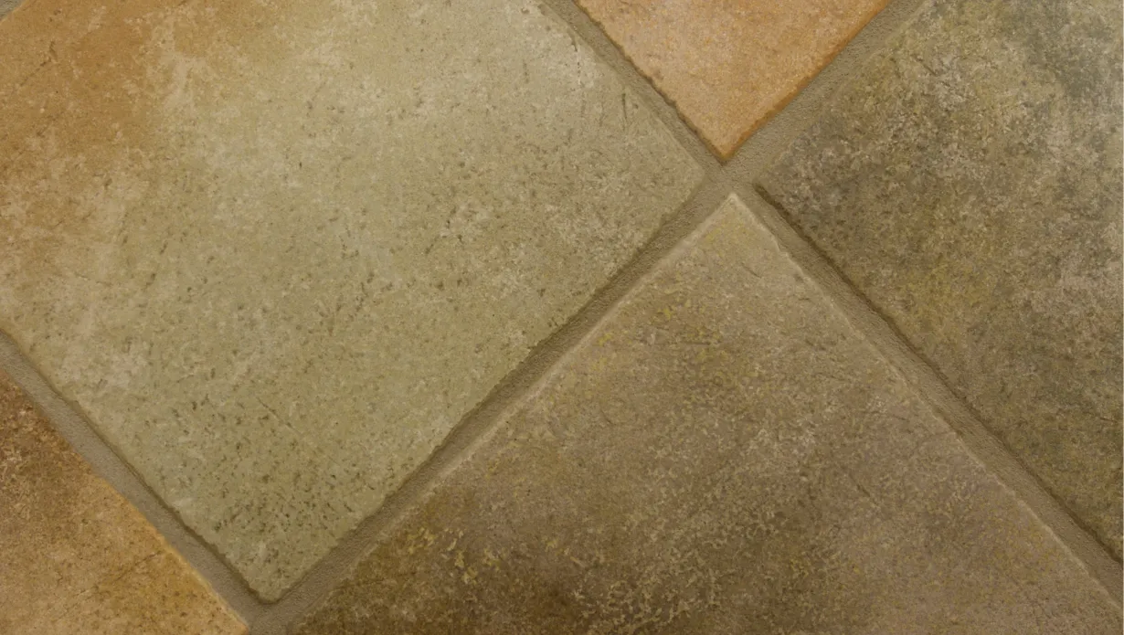 Dried Grout on the Porcelain Tiles