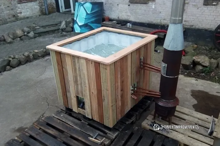 IBC DIY Wood Fired Hot Tub