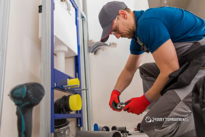 Plumbing Installation in toilet