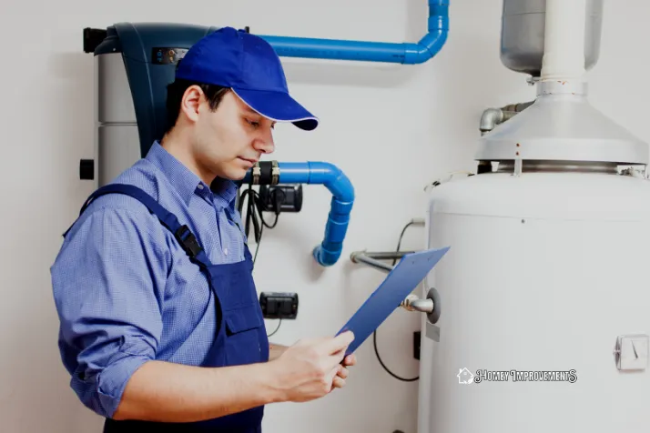 Professional Plumber Checking the Water heater