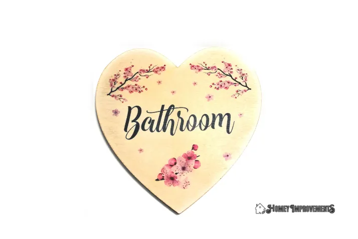 Romantic Bathroom Sign Idea