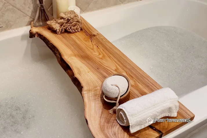 Sealed Plywood Bathtub Shelf