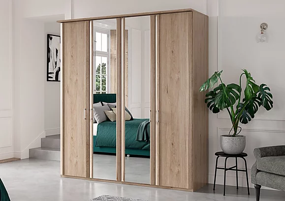 wardrobe design bedroom with mirror